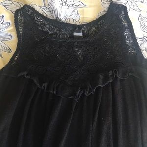 iZ Byer Black Lace Top Blouse